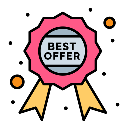 Price tag showing attractive offers